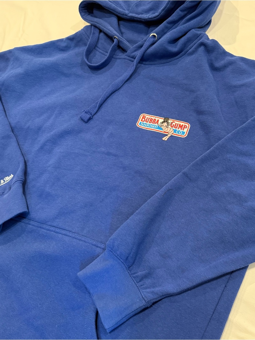 Mitchell & Ness Bubba Gump Shrimp Co Hoodie Blue Mens Santa Monica Pier XL